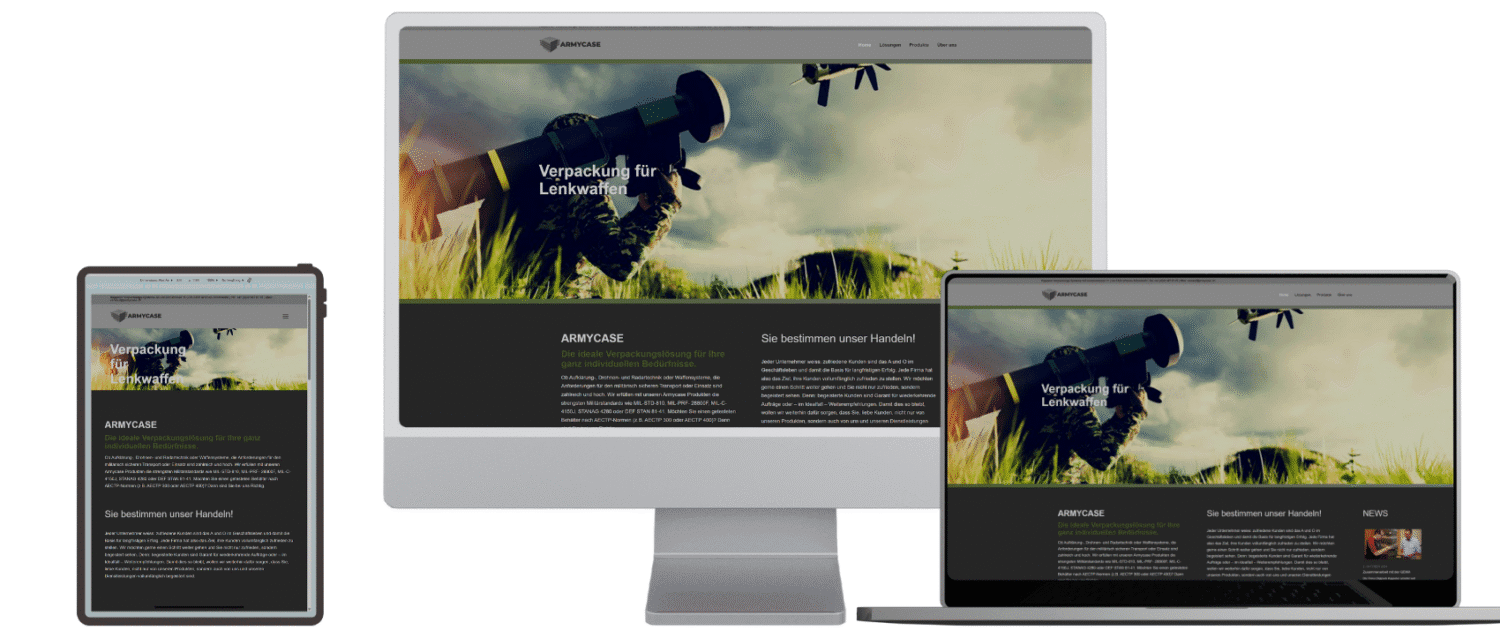 Website Referenzen -Armycase