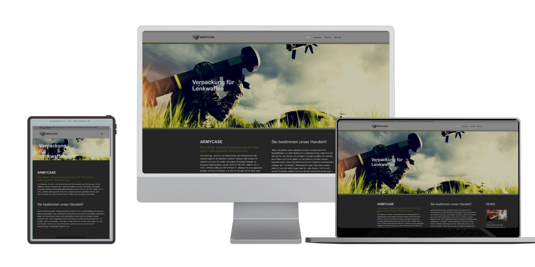 Website Referenzen -Armycase